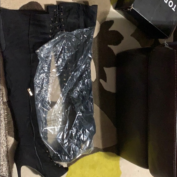 Anne Michelle Shoes - Black lace up heel boots 11w